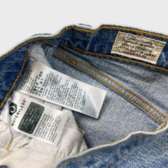 Levi's Ribcage Straight Ankle Jeans Womens 26x27 Blue High Rise Distressed Denim