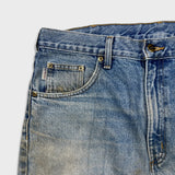 Carhartt B18 STW Jeans Mens 35x32 Traditional Fit Taper Faded Distress Workwear Pants