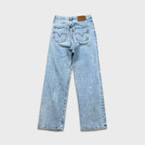 Levi's Ribcage Straight Ankle Jeans Womens 26x27 Blue High Rise Distressed Denim