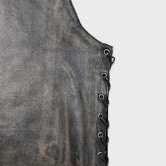 Milwaukee Leather Vest Mens 2XL Brown Roulette Distressed 10 Pocket Biker