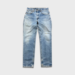 Levi's 512 Jeans Mens 32x30 Slim Fit Taper Leg Light Wash Distressed Faded Denim Pants