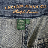 Lauren Ralph Lauren Jeans Womens Size 10 Blue Cropped Cargo Dark Wash Denim Pants