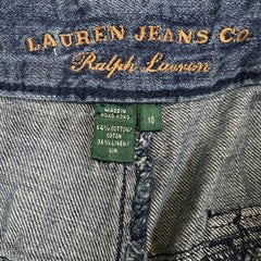 Lauren Ralph Lauren Jeans Womens Size 10 Blue Cropped Cargo Dark Wash Denim Pants