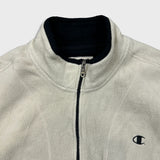 Vintage Y2K Champion Vest Mens Large Beige C Logo Outdoor Full Zip Fleece Jacket