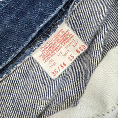 Vintage 90s Levi's 619 Jeans Mens 34x29 Blue Dark Wash Orange Tab Faded Denim Pants