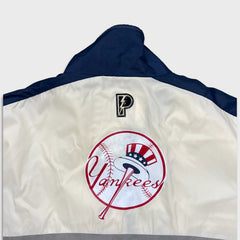 Vintage 90s New York Yankees Pro Player Jacket Mens XL White MLB Windbreaker