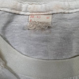 Vintage 80s Blank T Shirt Mens Medium White Single Stitch Basic Short Sleeve Tee