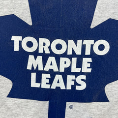 Vintage 90s Starter Toronto Maple Leafs T Shirt Mens Medium Gray NHL Hockey Tee