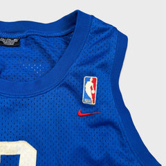 Vintage 90s Nike Allen Iverson Philadelphia 76ers Jersey Mens 2XL Blue Stitched NBA