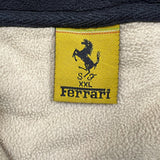 Vintage 90s Ferrari Fleece Mens 2XL Black F1 Racing Marlboro Embroidered Jacket
