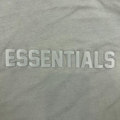 Fear of God Essentials T Shirt Mens Small Gray Rubberized Logo Short Sleeve Tee
