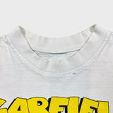 Vintage 90s Garfield Jim David T Shirt Mens Large While Single Stitch Cartoon