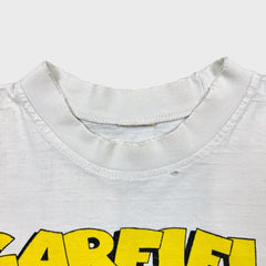 Vintage 90s Garfield Jim David T Shirt Mens Large While Single Stitch Cartoon