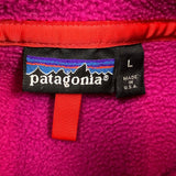 Vintage 90s Patagonia Synchilla Snap T Fleece Mens Large Pink USA Pullover Jacket