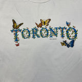 Vintage 2000 Toronto Canada Butterflies T Shirt Mens Medium White Graphic Tee
