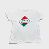 Vintage 80s Italian Princess T Shirt Mens 2XL White Single Stitched Novelty Tee