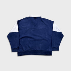 Vintage 90s San Francisco California Sweatshirt Mens Medium Blue 1/4 Zip USA Pullover