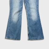 Levi's x Deepika Padukone Jeans Women 28x27 Blue Flare Leg Medium Wash Denim Pants