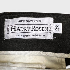 Harry Rosen Dress Pants Mens 32x30 Brown Wool Cargo Utility Trousers Tailored