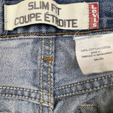 Vintage Y2K Levi's 516 Jeans Mens 34x30 Blue Slim Straight Leg Faded Light Wash Denim Pants