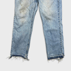 Carhartt B18 STW Jeans Mens 37x30 Traditional Fit Taper Faded Distress Workwear Pants