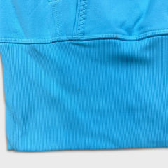 Lululemon Nice Asana Track Top Womens Size 4 Blue Full Zip Yoga Athletic Sweatshirt