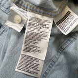 Levi's Standard Denim Shirt Mens Medium Blue Light Wash Casual Western Pearl Snap