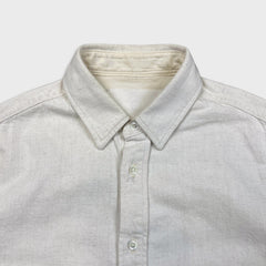 COS Long Sleeve Shirt Mens XS White Natural Overshirt Linen Button Up