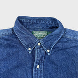 Vintage 90s Polo Country Ralph Lauren Denim Shirt Mens Large Blue Button Up