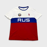 Polo Ralph Lauren Russia T Shirt Mens Medium White RUS Crest Patch Tee