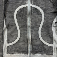 Lululemon Scuba Hoodie Womens Medium Gray Full Zip Sports Hooded Sweater