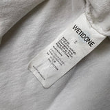 WE11DONE Shirt Mens Small White Spell Out Graphic Long Sleeve Tee
