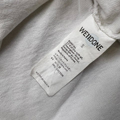 WE11DONE Shirt Mens Small White Spell Out Graphic Long Sleeve Tee