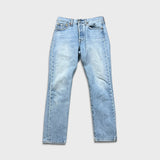 Levi's 501 S Jeans Womens 27x28 Blue Skinny Fit Slim Taper Leg Light Wash Denim Pants
