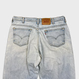 Vintage 90s Levi's 535 Jeans Mens 38x32 Blue Euro Fit Light Wash Wide Leg Baggy Pants