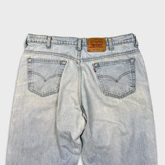 Vintage 90s Levi's 535 Jeans Mens 38x32 Blue Euro Fit Light Wash Wide Leg Baggy Pants