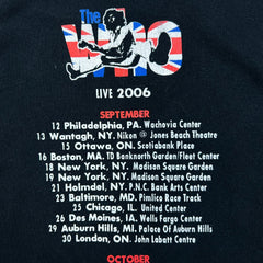 Vintage 2006 The Who T Shirt Mens Medium Black World Tour Double Sided Band Tee