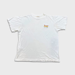 Vintage 90s Roots Canada T Shirt Mens Medium White Rasta Single Stitched Tee