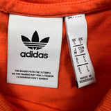 Adidas T Shirt Mens Small Orange Originals Trefoil Spell Out Short Sleeve Tee