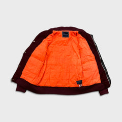 Tommy Hilfiger Jacket Mens Medium Red Full Zip Outdoor Down Heavy Bomber Coat