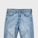 Levi's 501 Jeans Mens 31x32 Blue Original Fit Straight Leg Light Wash Denim Pants