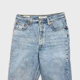 Levi's Ribcage Straight Jeans Womens 29x27 Blue High Rise Light Wash Denim Pants