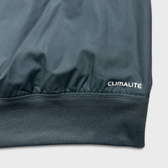 Adidas Light Jacket Mens Medium Blue Essentials 3 Stripe Full Zip Climalite Windbreaker Bomber