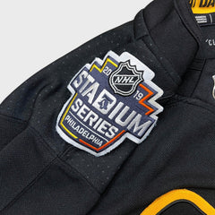 2019 Adidas Pittsburgh Penguins Stadium Series Patch Jersey Mens Large Black Fight Strap