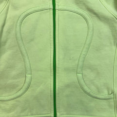 Lululemon Scuba Hoodie Womens Size 12 Green Full Zip Sports Hooded Sweater