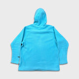 Vintage Y2K Nike Sportswear Fleece Mens Large Blue Swoosh Pullover Hooded Jacket