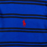 Polo Ralph Lauren Shirt Mens Large Blue Pony Striped Preppy Long Sleeve