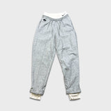 Nike Sportswear Sweatpants Womens Medium Gray Double Waisted Swoosh Taper Leg