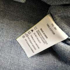 Levi’s Denim Shirt Mens Medium Blue Slim Fit Western Pearl Snap Button Up