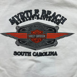 Vintage 2006 Harley Davidson Hoodie Mens Medium White Carolina Biker Hooded Sweater